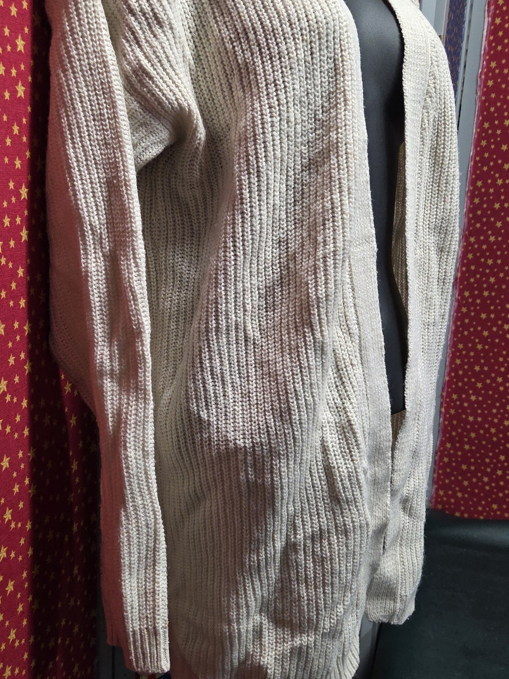 **Chesley Cream Lace-Up Ribbed Knit Top** - Picture 3 of 6